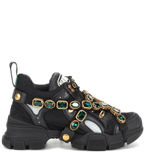 tenis gucci flashtrek hombre|gucci embroidered sneakers.